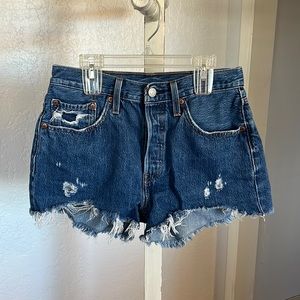 Levi’s 501 distressed shorts